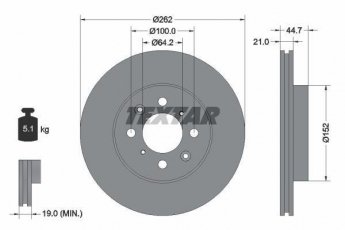 Купить 92060903 TEXTAR Тормозные диски Джаз (1.2, 1.3, 1.5)