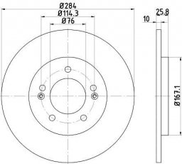 Купити 92252703 TEXTAR Гальмівні диски Hyundai i30 (1.4, 1.6, 1.8)