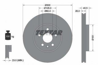 Купить 92243303 TEXTAR Тормозные диски Трекер (1.4, 1.6, 1.7, 1.8)