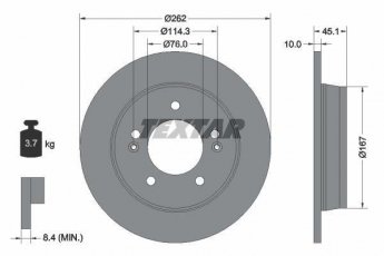Купить 92240003 TEXTAR Тормозные диски Hyundai i30 (1.4, 1.6, 1.8, 2.0)