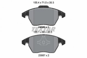 Купить 2469601 TEXTAR Тормозные колодки передние Ауди А1 (1.0, 1.4, 1.6, 1.8, 2.0) без датчика износа