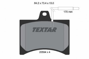 Тормозная колодка 2059403 TEXTAR –  фото 1