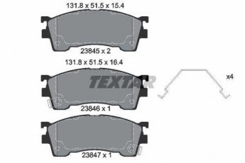 Купити 2384504 TEXTAR Гальмівні колодки передні Xedos 6 (1.6 16V, 1.8, 2.0 V6) с звуковым предупреждением износа