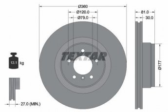 Гальмівний диск 92178403 TEXTAR фото 1