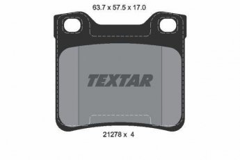 Купить 2127803 TEXTAR Тормозные колодки задние Peugeot 607 (2.0, 2.2, 2.9) без датчика износа
