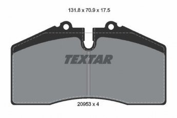 Купить 2095302 TEXTAR Тормозные колодки  подготовлено для датчика износа колодок