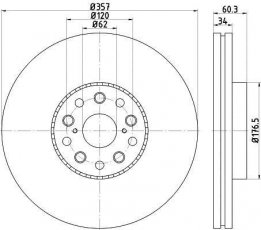 Купить 92224303 TEXTAR Тормозные диски Lexus LS (4.6, 5.0)