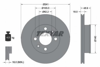 Купить 92147103 TEXTAR Тормозные диски Hyundai i10 (1.0, 1.1, 1.2)