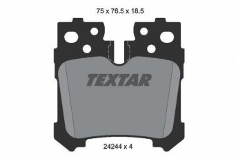 Тормозная колодка 2424401 TEXTAR – подготовлено для датчика износа колодок фото 1