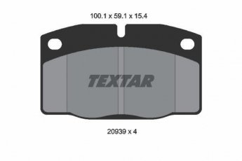 Купити 2093903 TEXTAR Гальмівні колодки передні Omega A (1.8, 2.0, 2.3) без датчика зносу