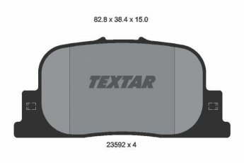 Купить 2359201 TEXTAR Тормозные колодки задние Камри (20, 30) (2.2, 2.4, 3.0, 3.3) без датчика износа