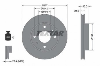 Купить 92130800 TEXTAR Тормозные диски Соната (2.0, 2.4, 2.5)