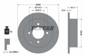 Купить 92130900 TEXTAR Тормозные диски Sonata (2.0, 2.4, 2.5, 2.7)