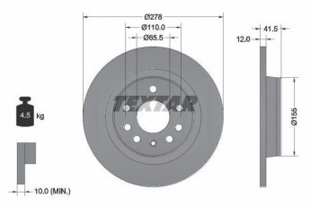 Купити 92118503 TEXTAR Гальмівні диски Вектра С