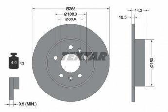Купити 92065100 TEXTAR Гальмівні диски Лагуна 1