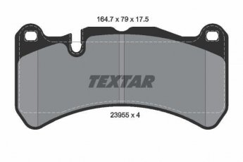 Тормозная колодка 2395501 TEXTAR – подготовлено для датчика износа колодок фото 1