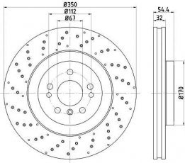 Купити 92254405 TEXTAR Гальмівні диски М Клас W166 (2.1, 3.0, 3.5)