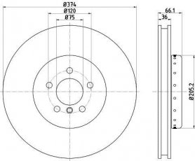 Купить 92266025 TEXTAR Тормозные диски BMW F10 (F07, F10, F11, F18) (3.0, 4.4)