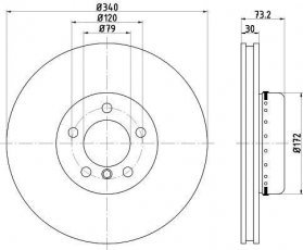 Купить 92264925 TEXTAR Тормозные диски BMW F30 (F30, F31, F35, F80) (1.5, 1.6, 2.0, 3.0)