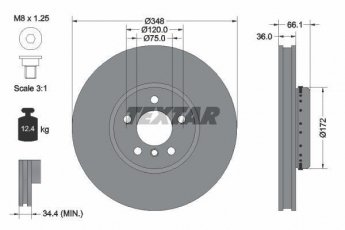 Купить 92253725 TEXTAR Тормозные диски BMW F10 (F07, F10, F11, F18) (2.0, 3.0, 4.4)