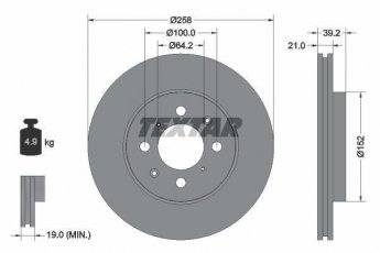Тормозной диск 92165903 TEXTAR фото 1