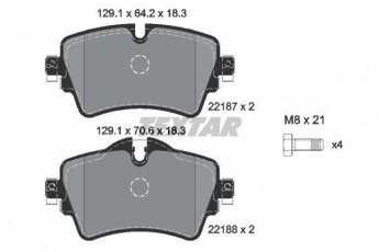 Купить 2218701 TEXTAR Тормозные колодки передние 2 серия (Ф45, Ф46) (1.5, 2.0) подготовлено для датчика износа колодок