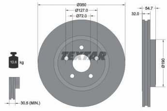 Купити 92272205 TEXTAR Гальмівні диски Гранд Черокі (3.0, 3.6, 5.7, 6.4)