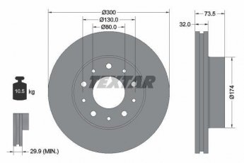 Купити 92157303 TEXTAR Гальмівні диски Дукато 250 (2.0, 2.2, 2.3, 3.0)