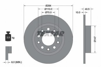 Купить 92230203 TEXTAR Тормозные диски Giulietta (1.4, 1.6, 1.7, 2.0)