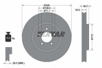 Купить 92173505 TEXTAR Тормозные диски S-Type (2.5, 2.7, 3.0, 4.0, 4.2)