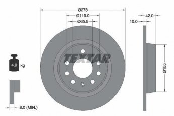 Купить 92167603 TEXTAR Тормозные диски Зафира Б (1.7, 1.8, 1.9, 2.0, 2.2)