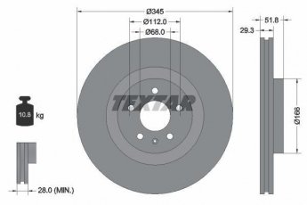 Тормозной диск 92160205 TEXTAR фото 1
