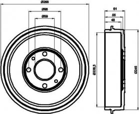 Купить 94014000 TEXTAR Тормозной барабан Linea (1.3 D Multijet, 1.4)
