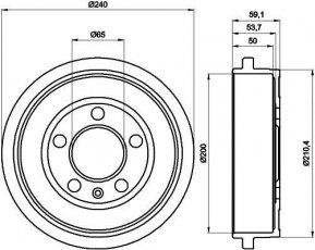 Купити 94023800 TEXTAR Гальмівний барабан Audi A2 (1.4, 1.4 TDI)