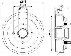 Купить 94026700 TEXTAR Тормозной барабан Mazda 2 (1.2, 1.3, 1.4, 1.5, 1.6)