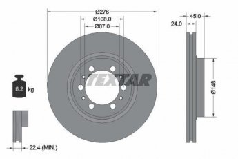 Купить 92079800 TEXTAR Тормозные диски Pajero Sport 1