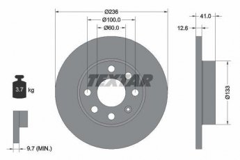Купити 92020903 TEXTAR Гальмівні диски Ascona (1.3, 1.6, 1.8)