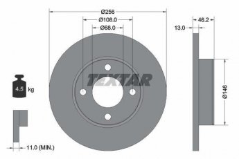 Купить 92025900 TEXTAR Тормозные диски Ауди 100 (1.6, 1.8, 1.9, 2.0)