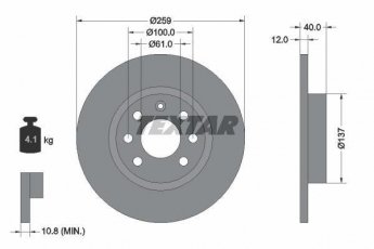 Купити 92050600 TEXTAR Гальмівні диски Volvo 460 (1.6, 1.7, 1.8, 1.9, 2.0)