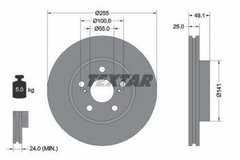 Купити 92077400 TEXTAR Гальмівні диски Каріна (1.6, 1.8, 2.0)