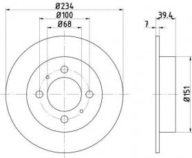 Купити 92080000 TEXTAR Гальмівні диски Almera (N15, N16) (1.4, 1.5, 1.6, 1.8, 2.0)