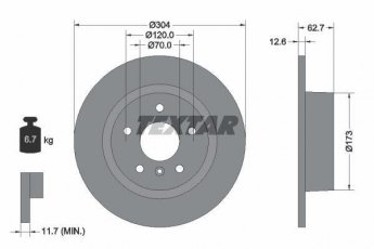 Купити 92095200 TEXTAR Гальмівні диски Discovery (2.5, 4.0, 4.6)