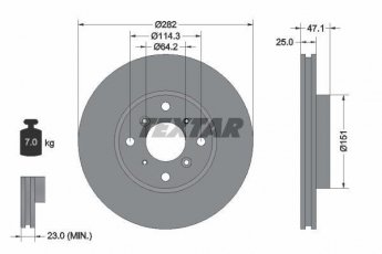 Купити 92110100 TEXTAR Гальмівні диски Аккорд (1.6, 1.9, 2.0, 2.3)