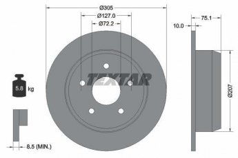 Купити 92113700 TEXTAR Гальмівні диски Гранд Черокі (2.7, 3.1, 4.0, 4.7)