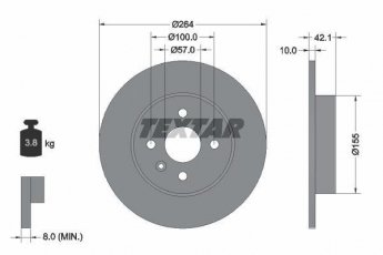 Купить 92124703 TEXTAR Тормозные диски Комбо (1.2, 1.4, 1.6, 1.7)