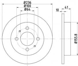 Купить 92128600 TEXTAR Тормозные диски Лансер (1.3, 1.5, 1.6, 1.8, 2.0)