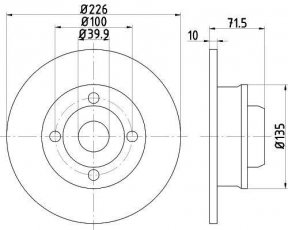 Купити 92154203 TEXTAR Гальмівні диски Гольф (2, 3) (1.6, 1.8, 1.9, 2.0)