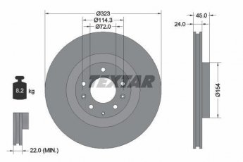 Купить 92174403 TEXTAR Тормозные диски RX-8
