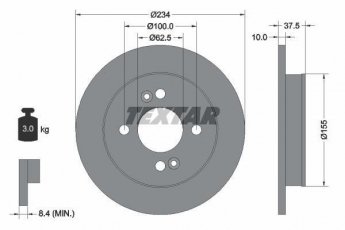Купить 92147203 TEXTAR Тормозные диски Hyundai i10 (1.0, 1.1, 1.2)