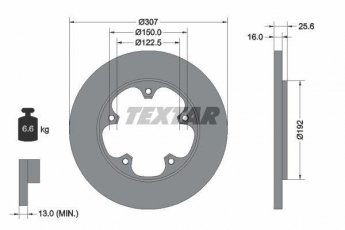 Купити 92274103 TEXTAR Гальмівні диски Transit 8 (2.0, 2.2, 3.2, 3.5, 3.7)